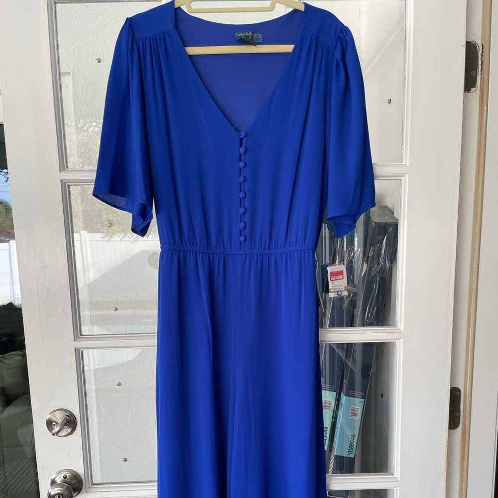 Nordstrom Rack cobalt blue midi jumpsuit